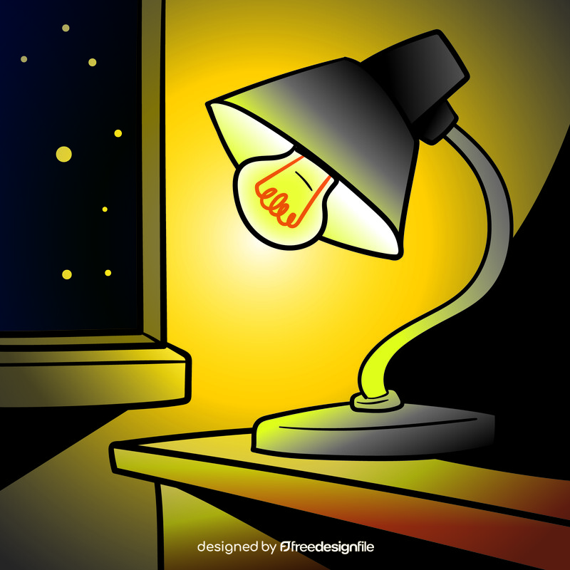 Lamp cartoon vector