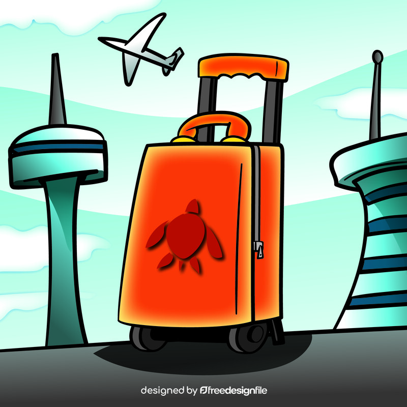 Luggage cartoon vector