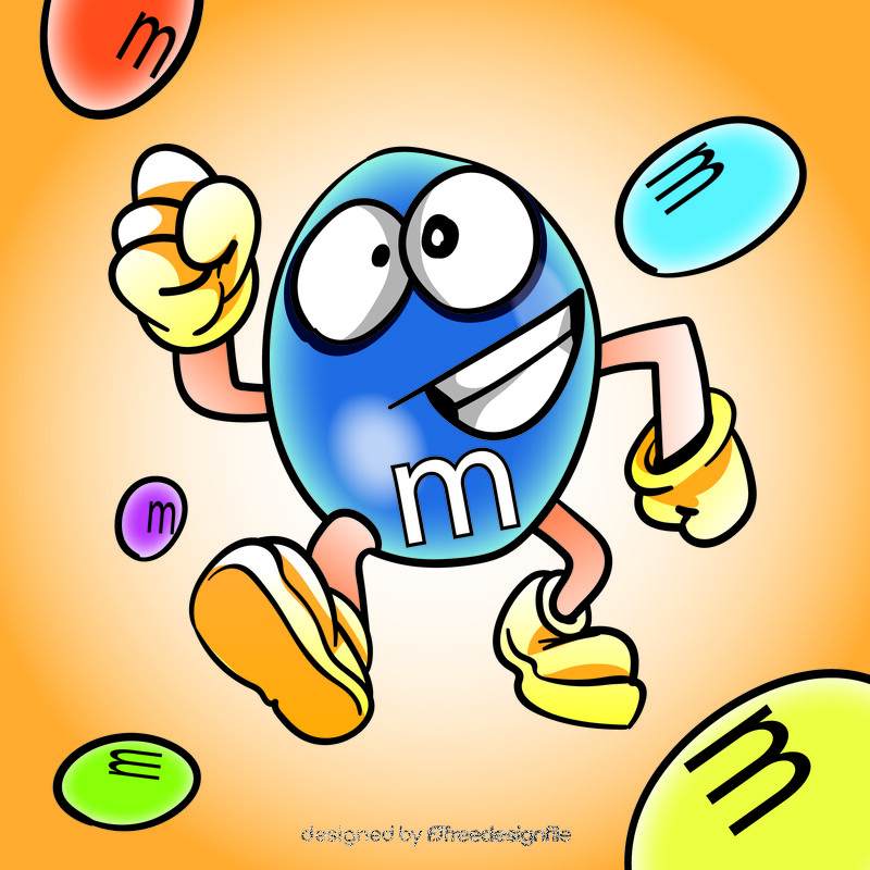 M&ms cartoon vector