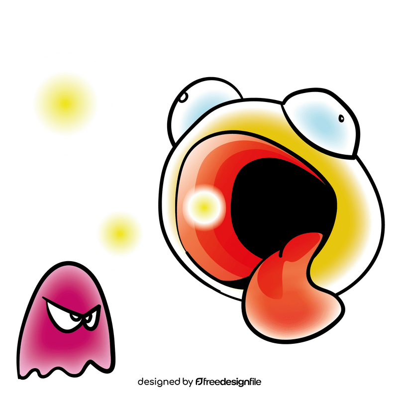 Pac man cartoon clipart