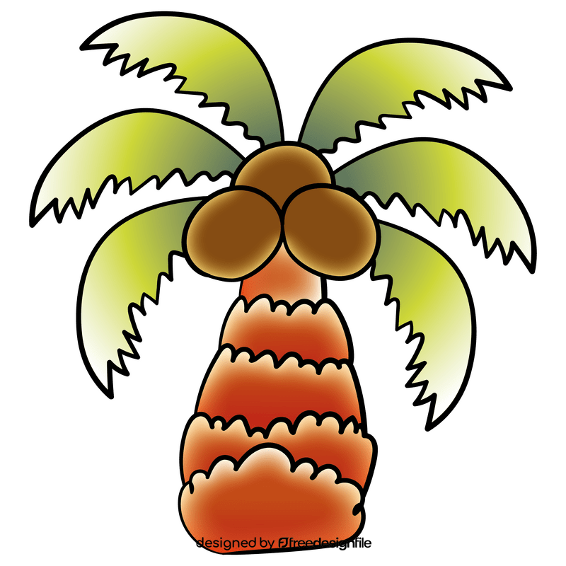 Palm tree cartoon clipart