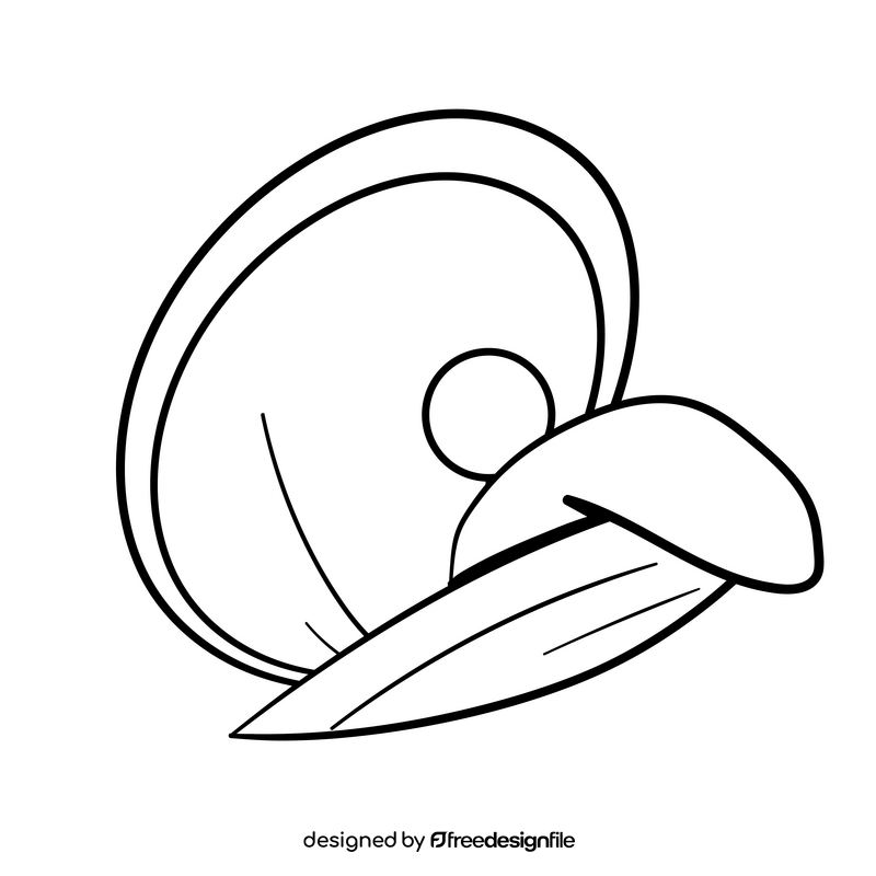 Pearls cartoon drawing black and white clipart