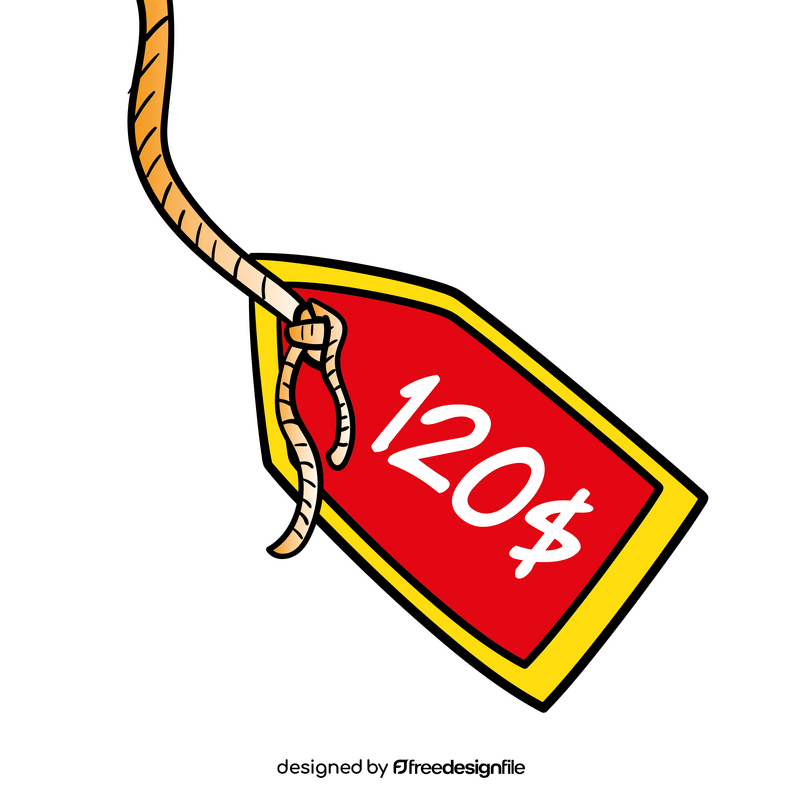 Price tag cartoon clipart