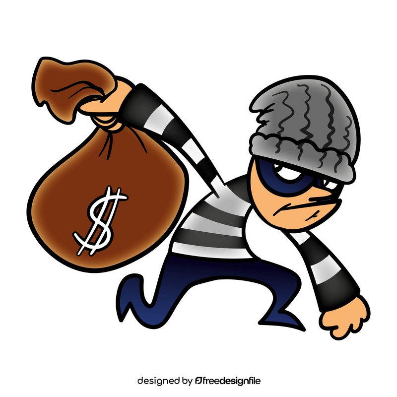 Robber cartoon clipart