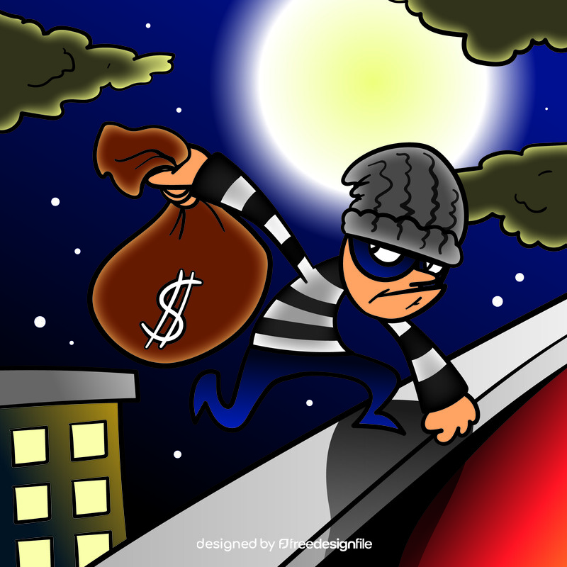 Robber cartoon vector