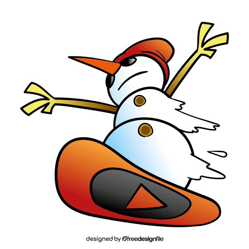 Snowboard cartoon clipart