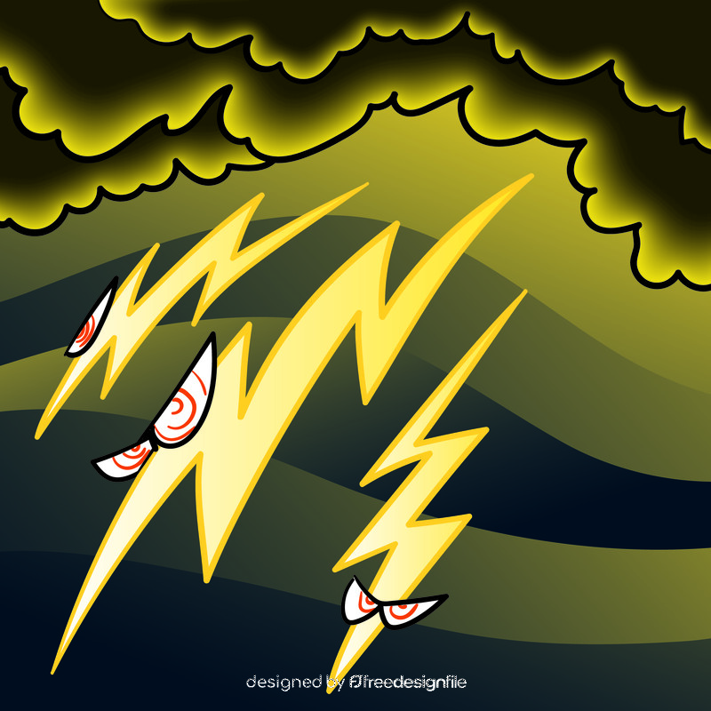 Thunder cartoon vector