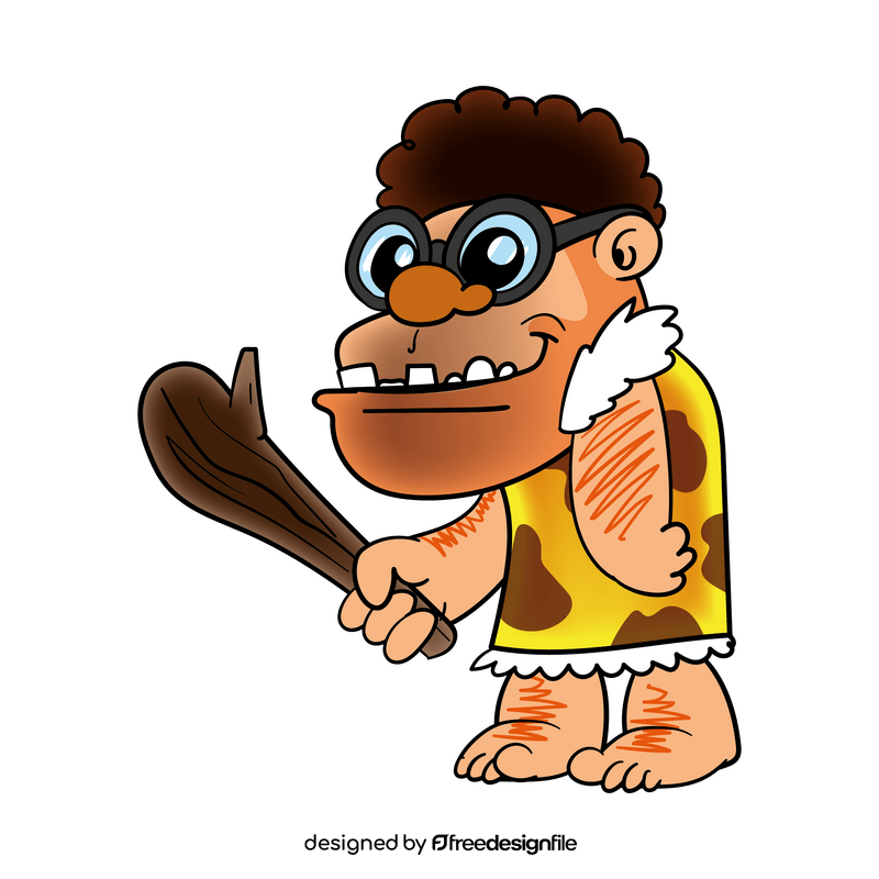 Troglodyte cartoon clipart