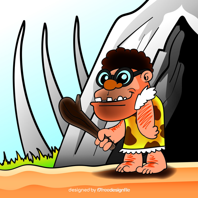 Troglodyte cartoon vector