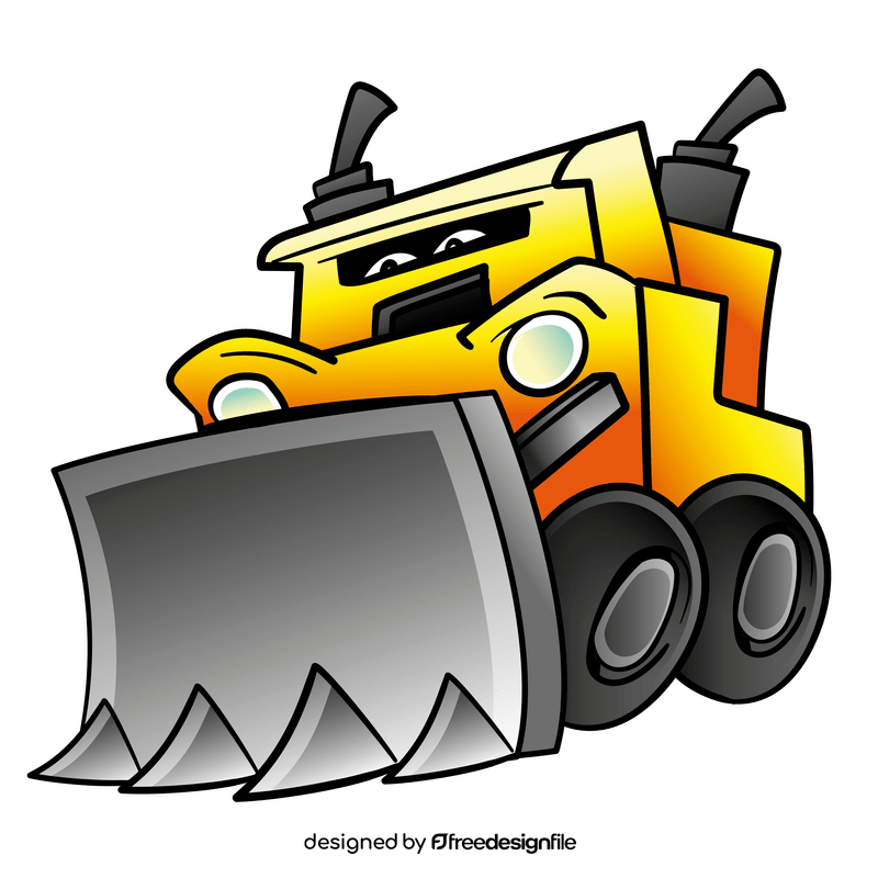 Bulldozer cartoon clipart