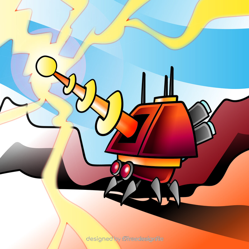 Cannon cartoon vector