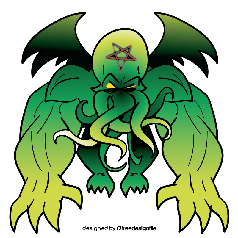 Cthulhu cartoon clipart