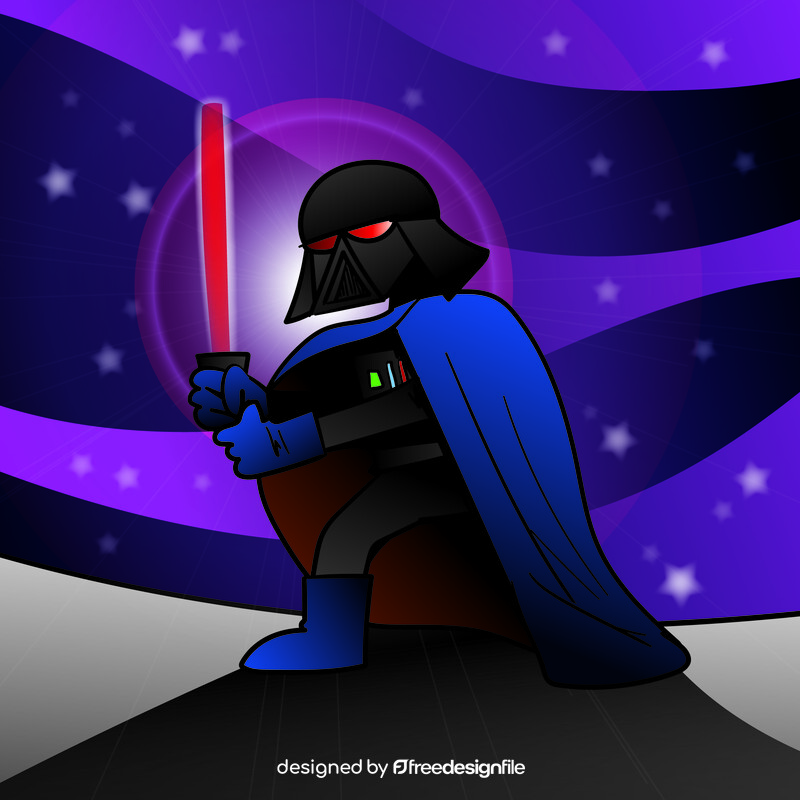 Darth vader cartoon vector