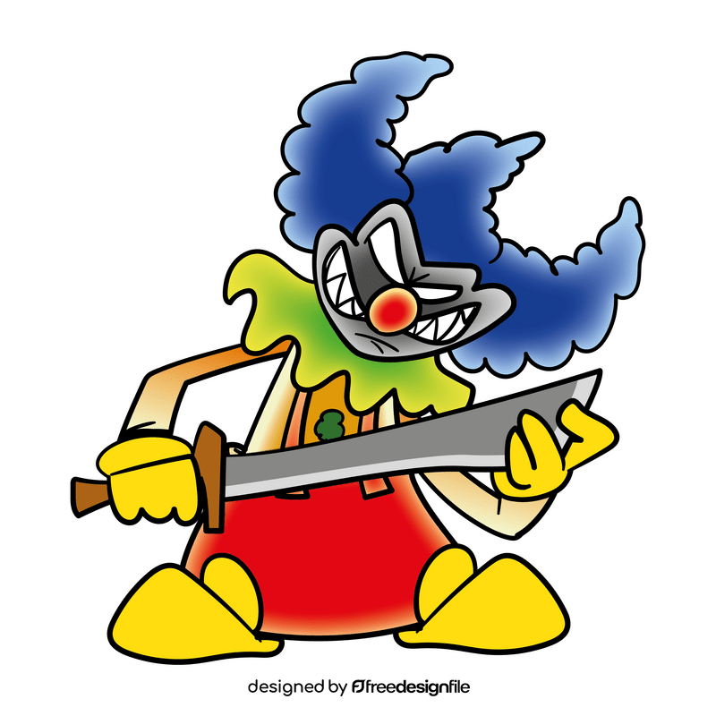 Evil Clown cartoon clipart