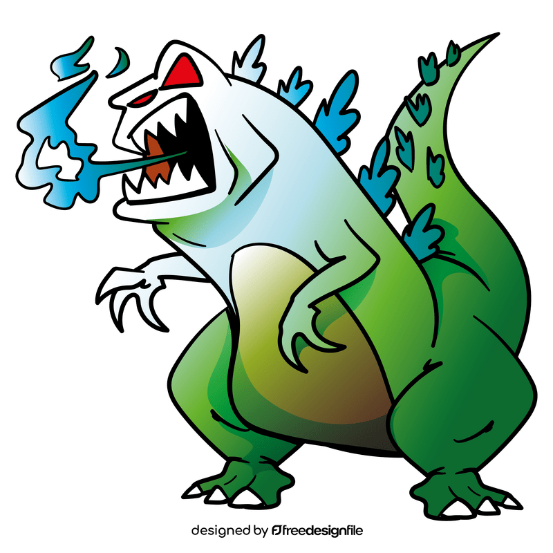 Godzilla cartoon clipart