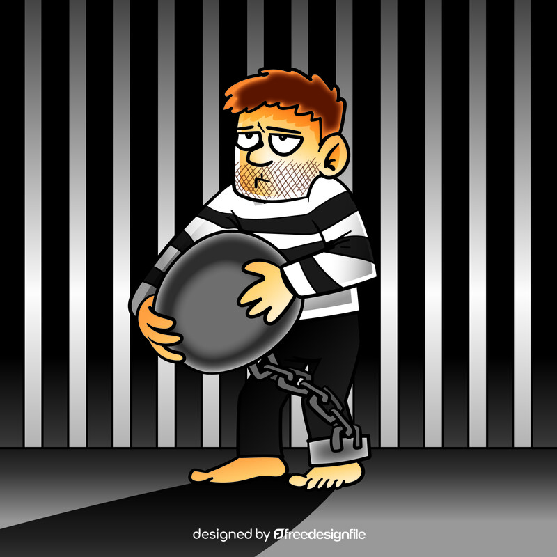 Prisoner cartoon vector