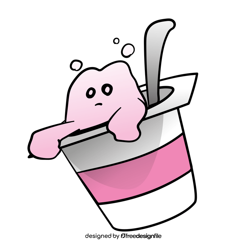 Yogurt cartoon clipart