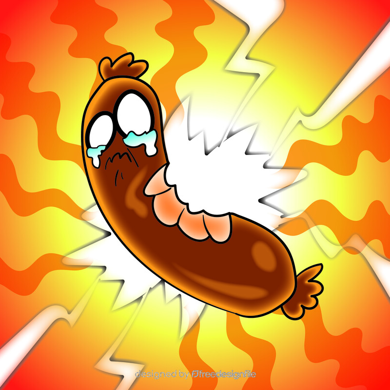 Sausage cartoon vector