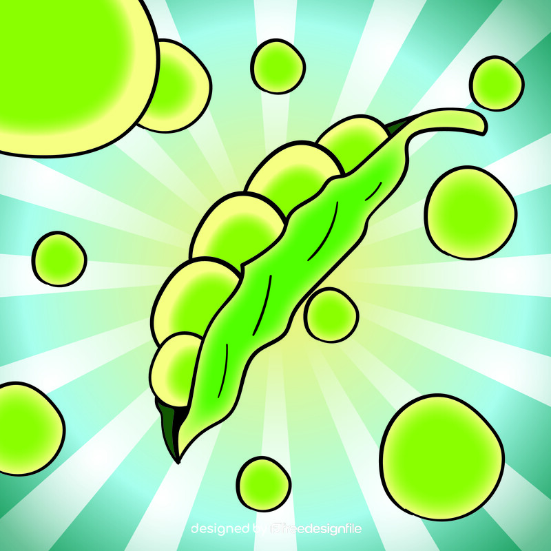 Pea cartoon vector