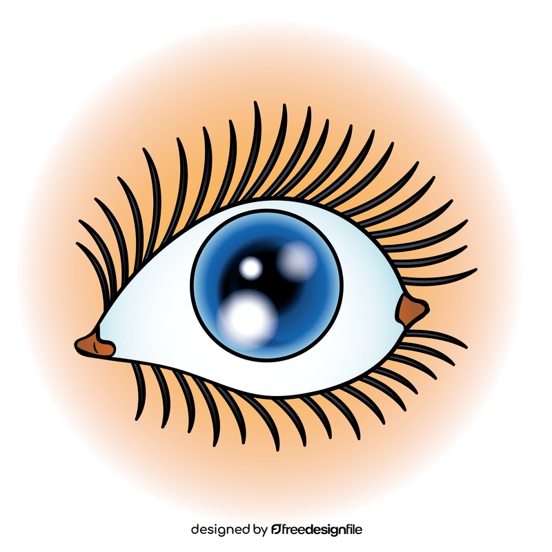 Eyelash cartoon clipart