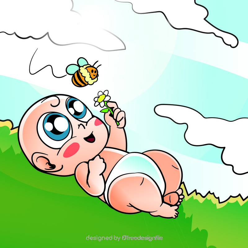 Baby Bonus cartoon vector