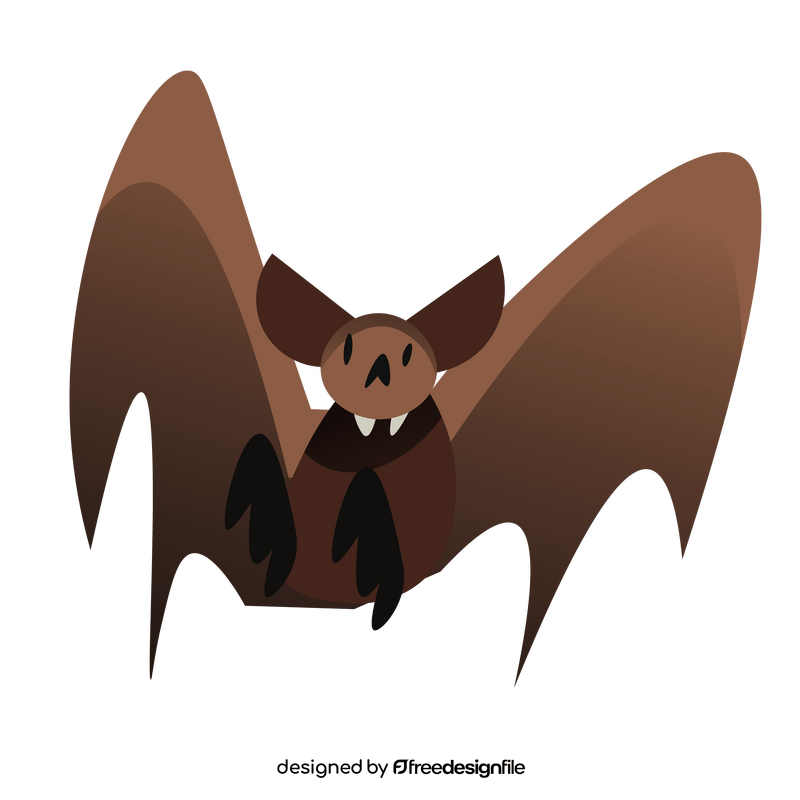 Scary cartoon bat clipart
