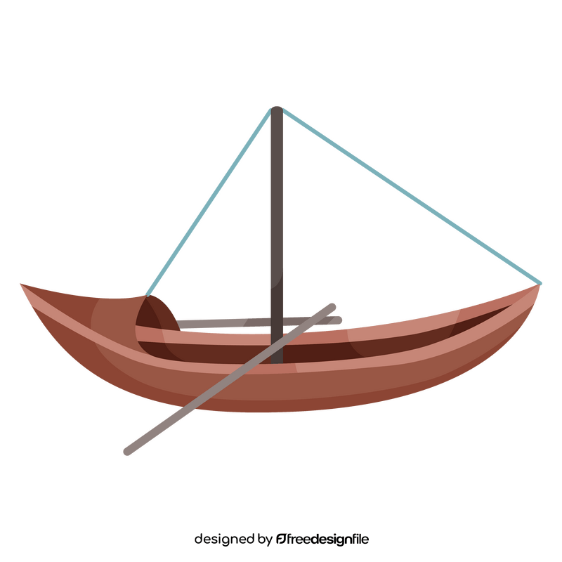 Wooden boat clipart