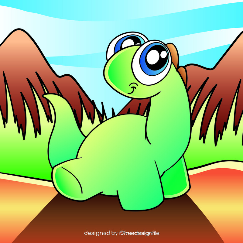 Baby dino cartoon vector