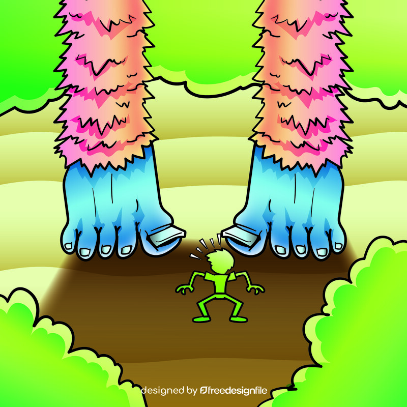 Bigfoot cartoon vector