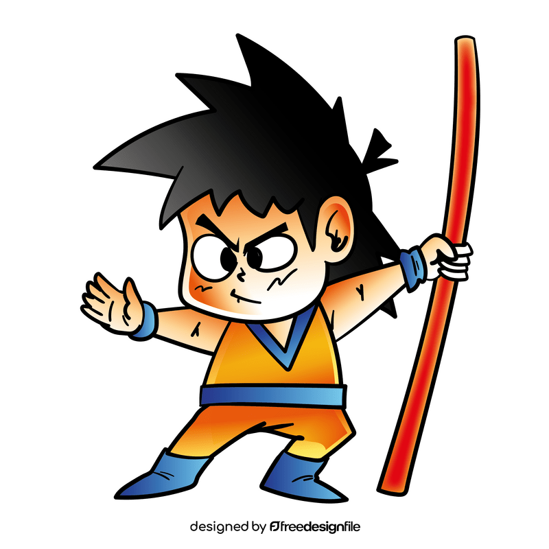 Goku cartoon clipart