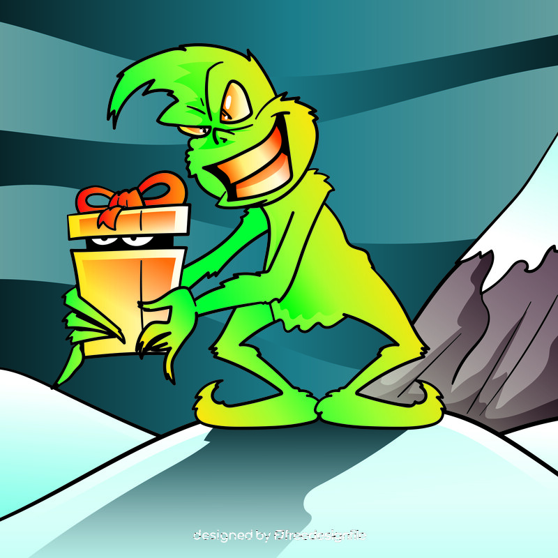 Grinch cartoon vector