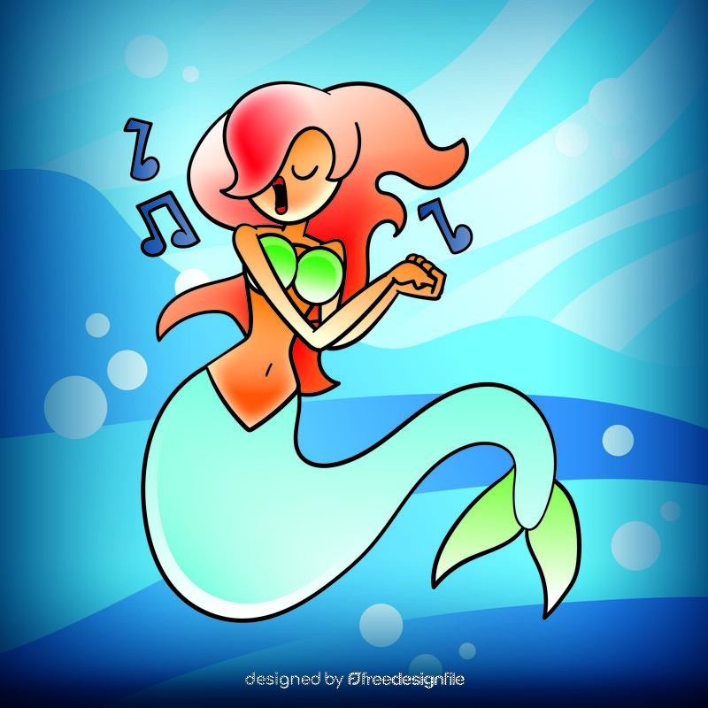 Mermaid cartoon vector