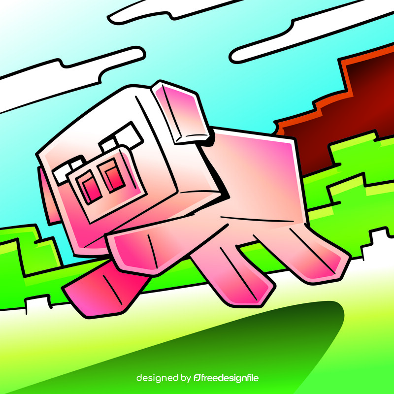 Minecraft cartoon vector