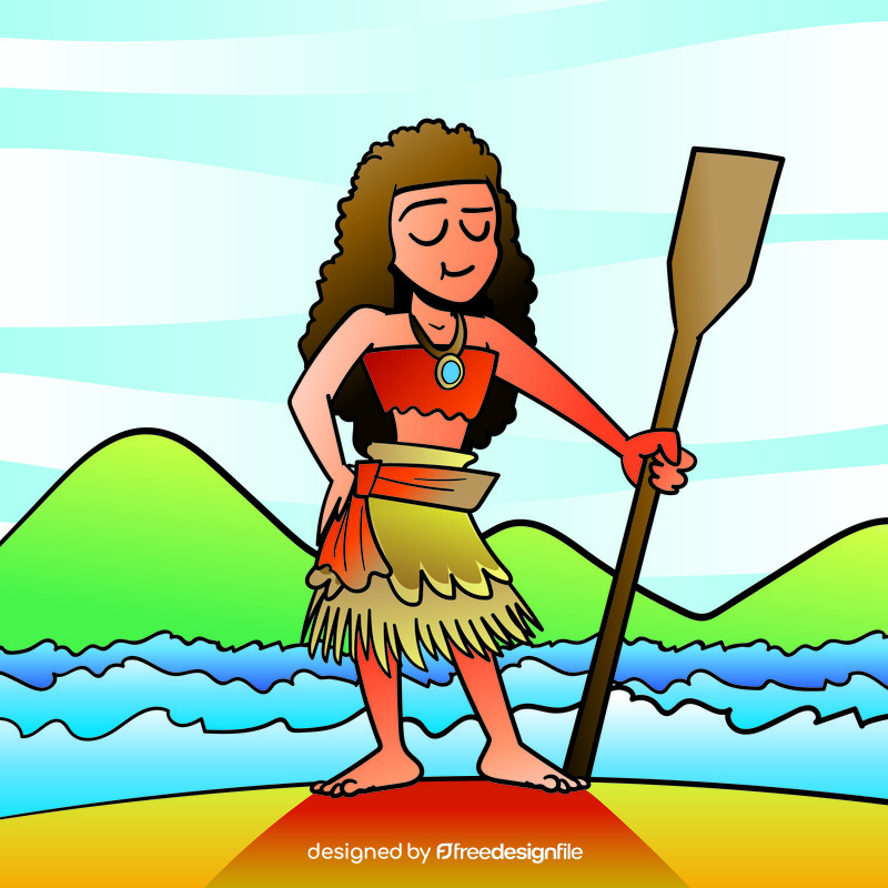 Moana cartoon vector