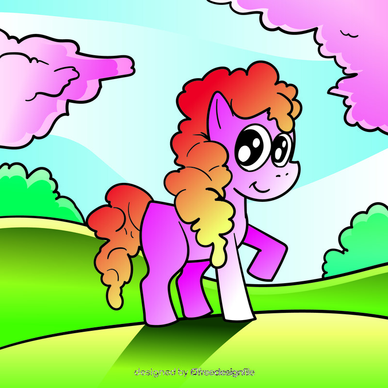 My Little Pony cartoon vector