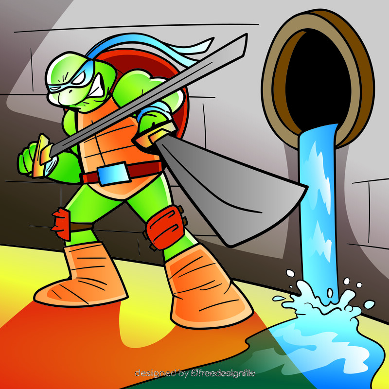 Ninja Turtle cartoon vector