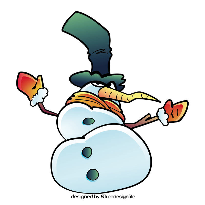 Snowman cartoon clipart