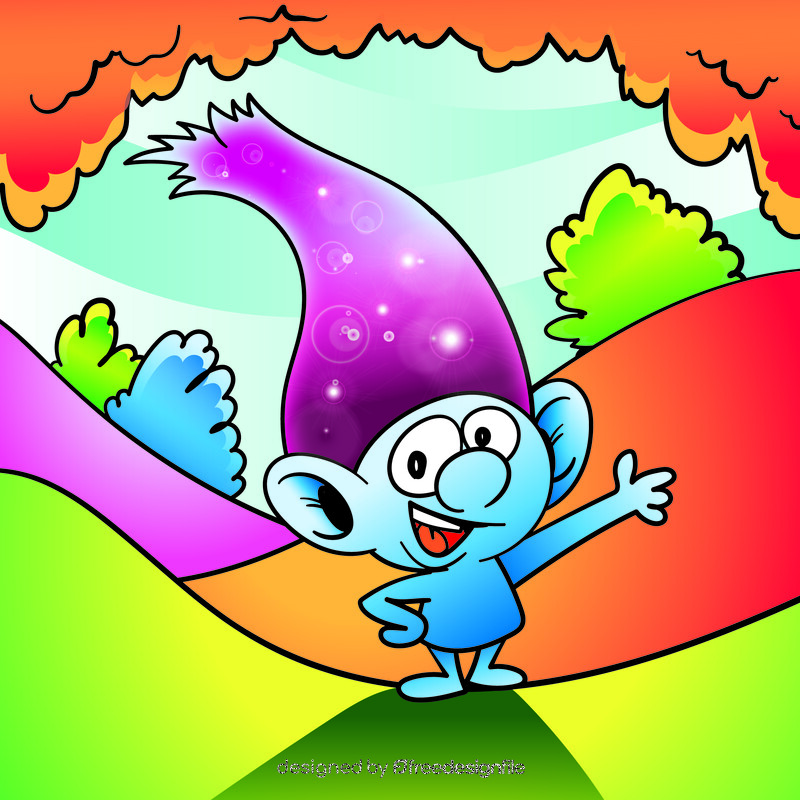 Trolls cartoon vector