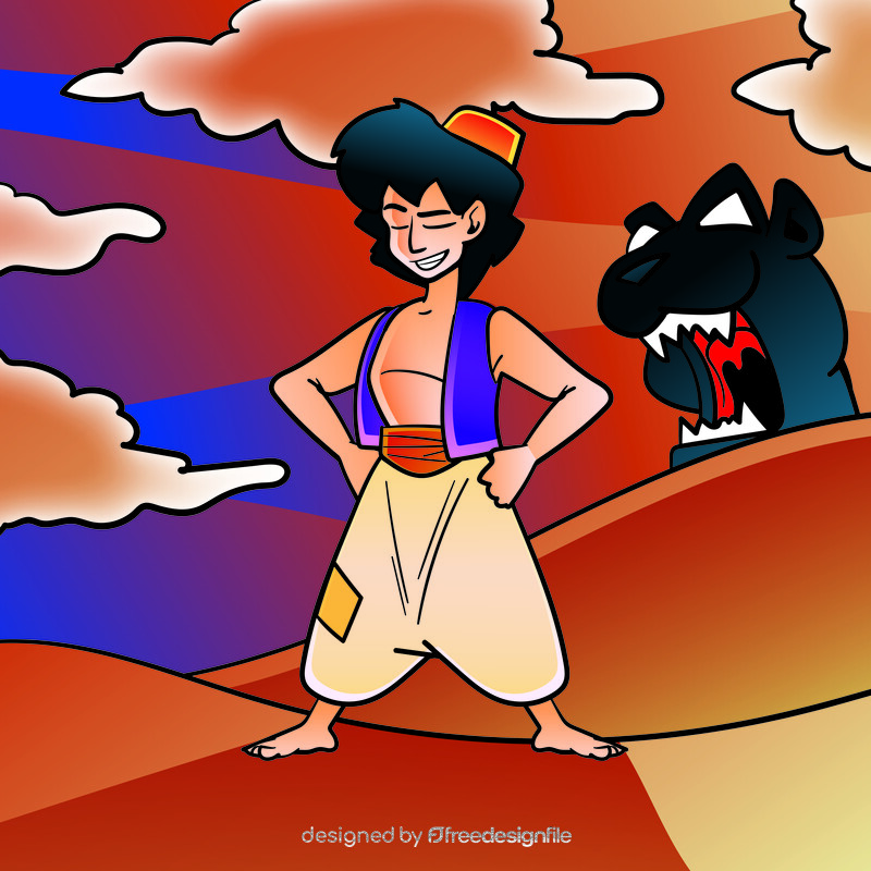 Aladdin cartoon vector