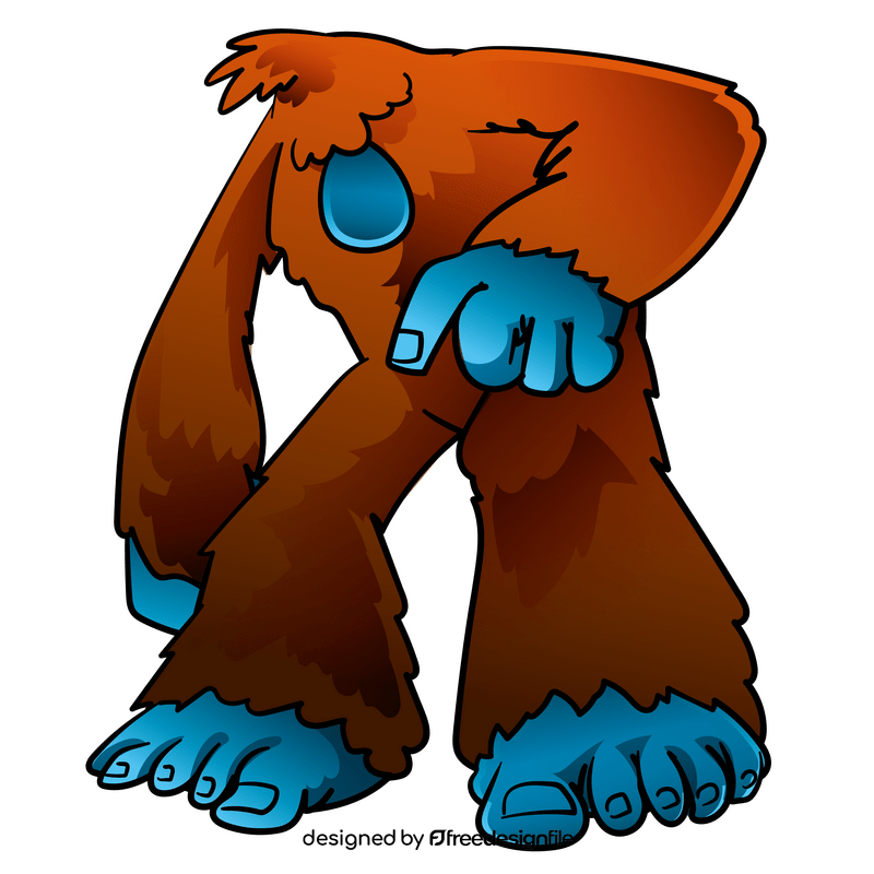 Bigfoot cartoon clipart