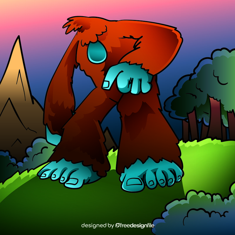 Bigfoot cartoon vector