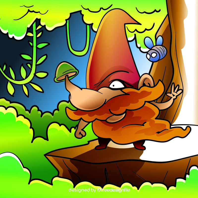 Gnome cartoon vector