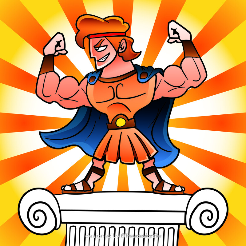 Hercules cartoon vector