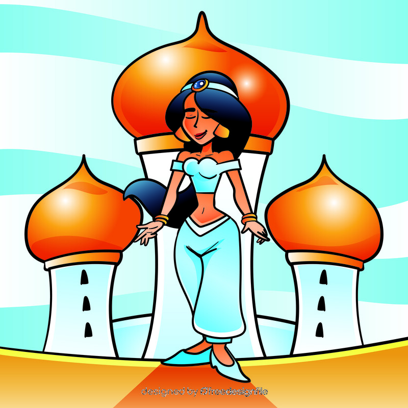 Jasmine cartoon vector