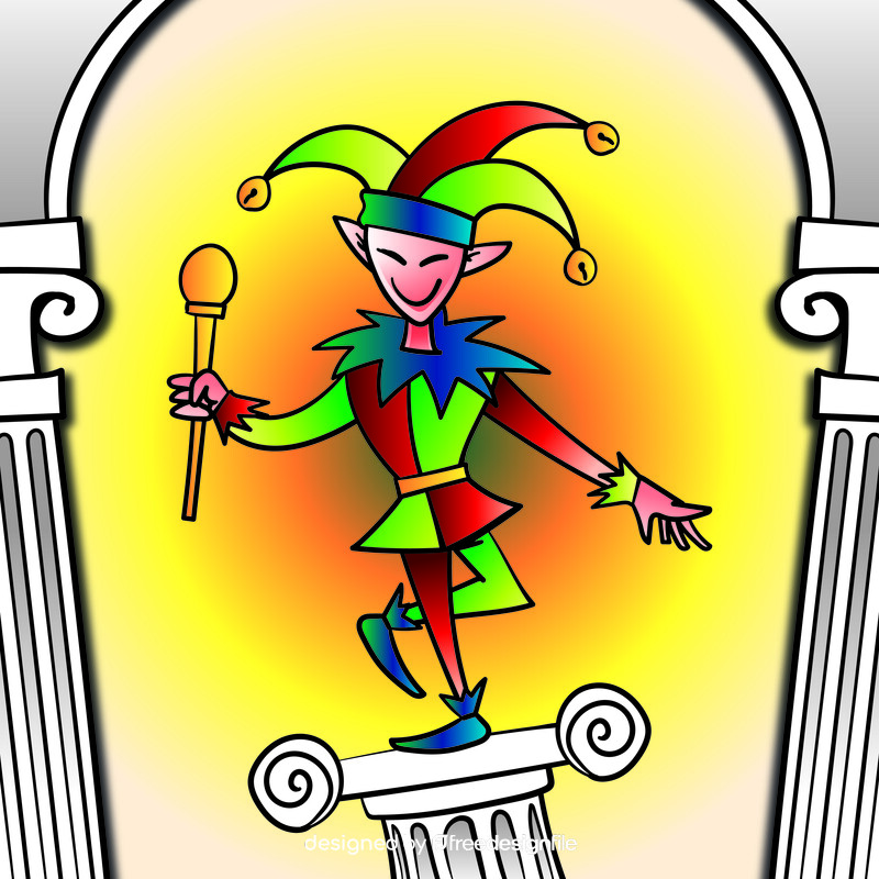 Jester cartoon vector