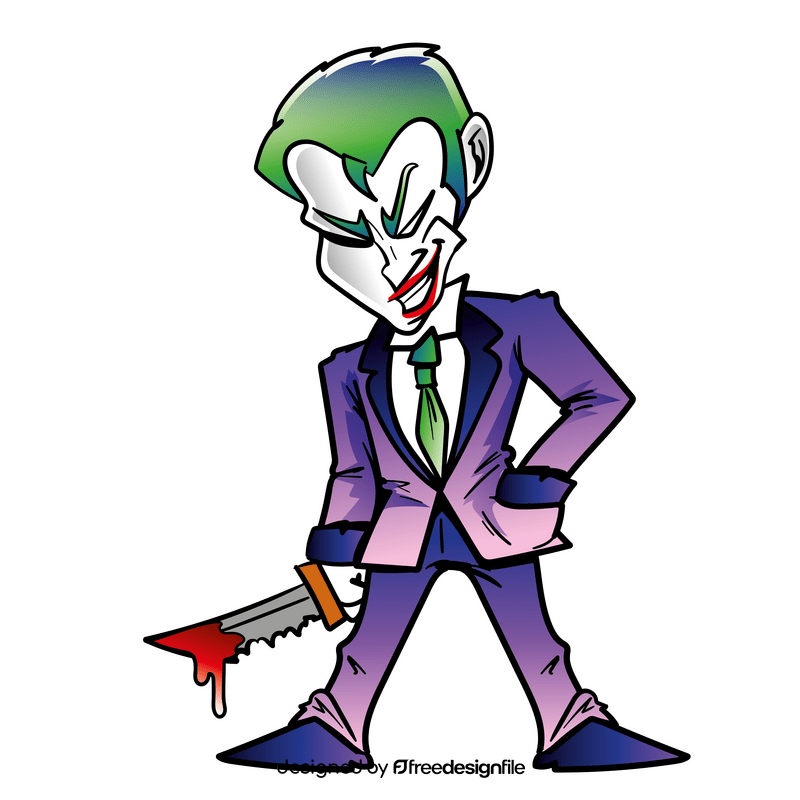 Joker cartoon clipart