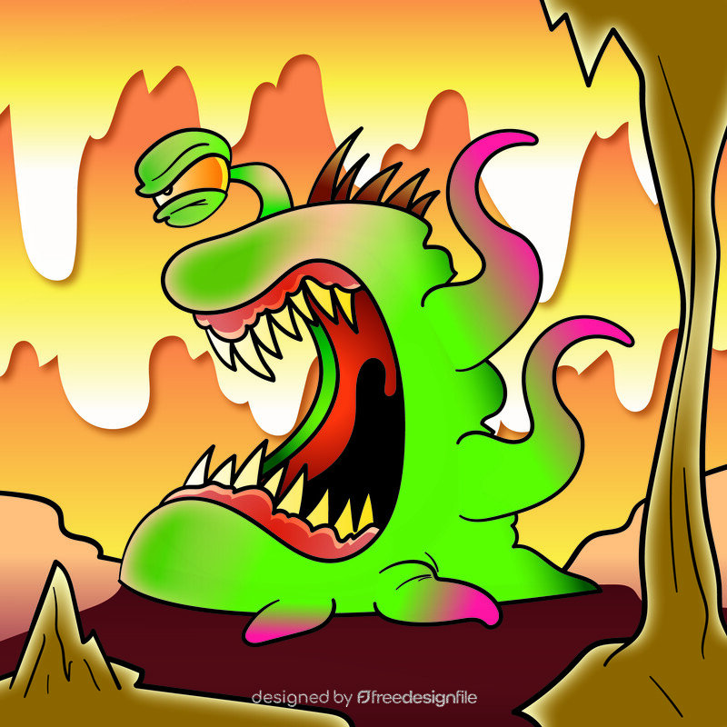 Monster cartoon vector