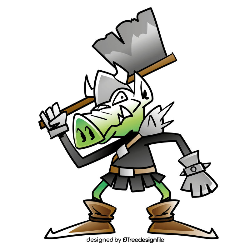 Orc cartoon clipart