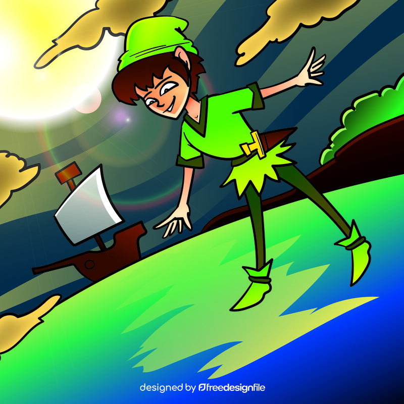 Peter pan cartoon vector