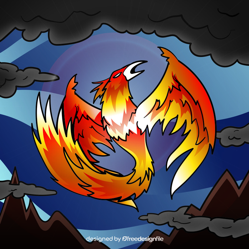 Phoenix cartoon vector